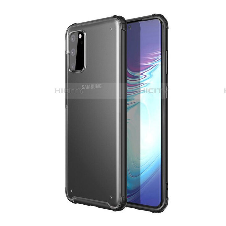 Coque Rebord Contour Silicone et Vitre Transparente Miroir Housse Etui H02 pour Samsung Galaxy S20 5G Noir Plus