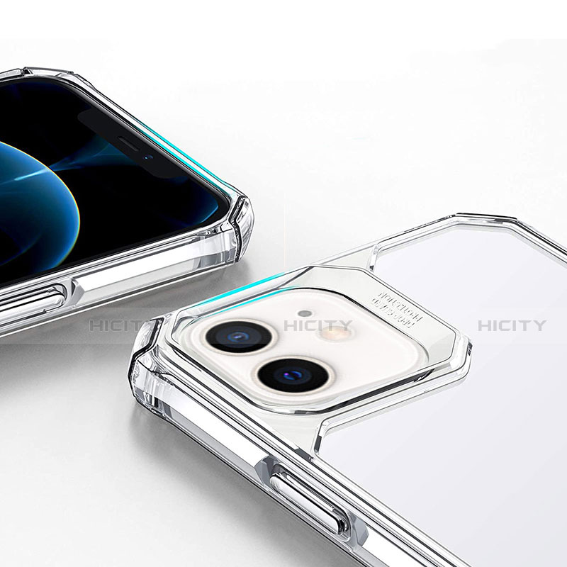 Coque Rebord Contour Silicone et Vitre Transparente Miroir Housse Etui H04 pour Apple iPhone 12 Plus