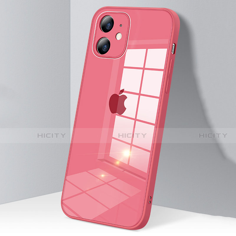 Coque Rebord Contour Silicone et Vitre Transparente Miroir Housse Etui H06 pour Apple iPhone 12 Mini Plus