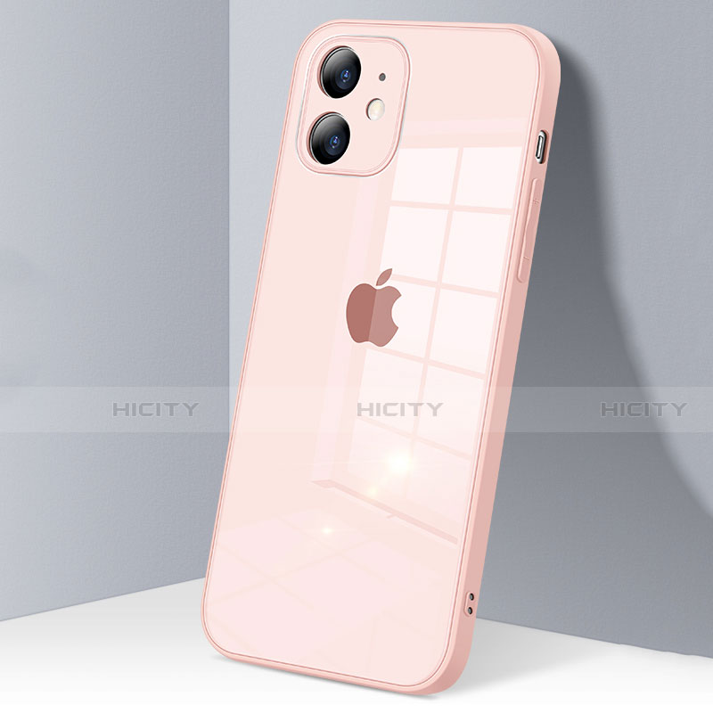 Coque Rebord Contour Silicone et Vitre Transparente Miroir Housse Etui H06 pour Apple iPhone 12 Plus