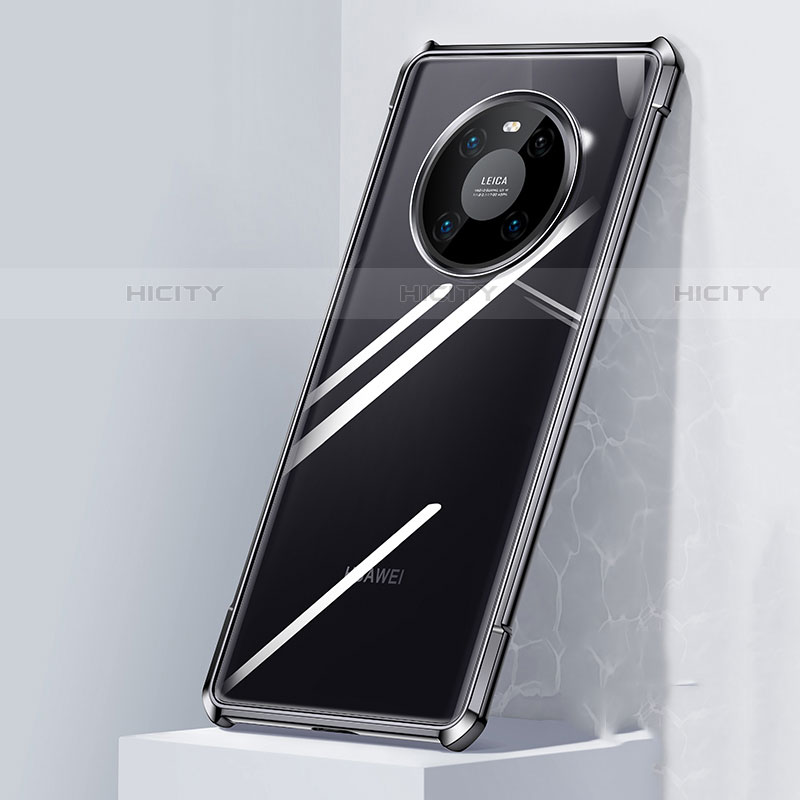 Coque Rebord Contour Silicone et Vitre Transparente Miroir Housse Etui M01 pour Huawei Mate 40 Noir Plus