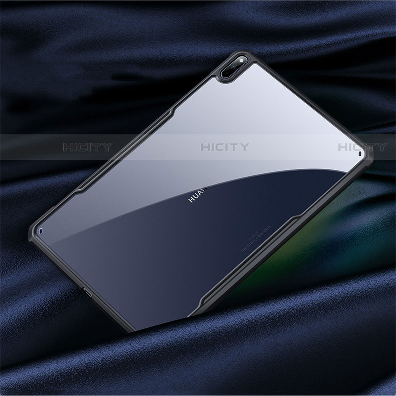 Coque Rebord Contour Silicone et Vitre Transparente Miroir Housse Etui M01 pour Huawei MatePad Pro 5G 10.8 Noir Plus