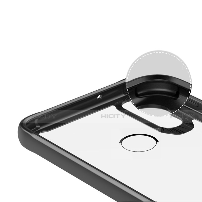 Coque Rebord Contour Silicone et Vitre Transparente Miroir Housse Etui M01 pour Huawei P20 Lite Plus