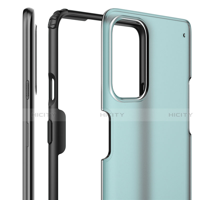 Coque Rebord Contour Silicone et Vitre Transparente Miroir Housse Etui M01 pour OnePlus 8T 5G Plus