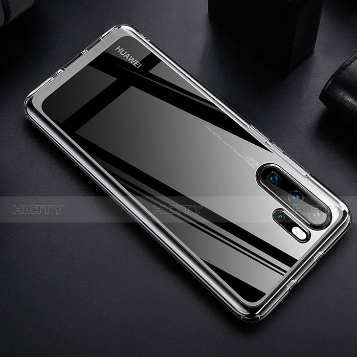 Coque Rebord Contour Silicone et Vitre Transparente Miroir Housse Etui M02 pour Huawei P30 Pro New Edition Plus