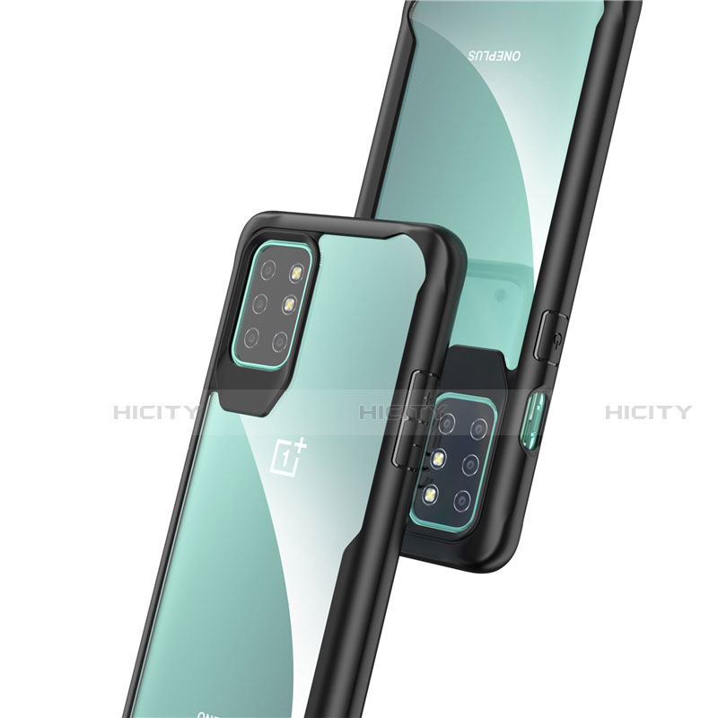 Coque Rebord Contour Silicone et Vitre Transparente Miroir Housse Etui M02 pour OnePlus 8T 5G Plus