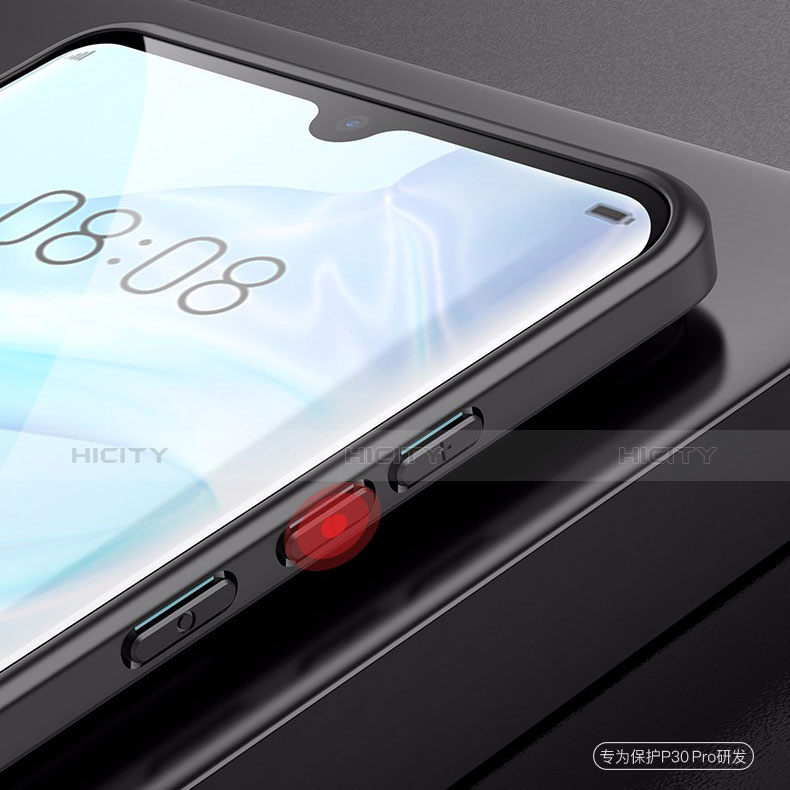 Coque Rebord Contour Silicone et Vitre Transparente Miroir Housse Etui M03 pour Huawei P30 Pro Plus