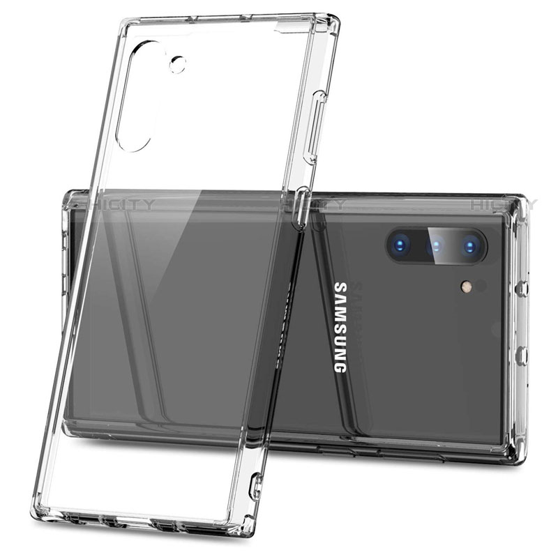 Coque Rebord Contour Silicone et Vitre Transparente Miroir Housse Etui M03 pour Samsung Galaxy Note 10 5G Plus