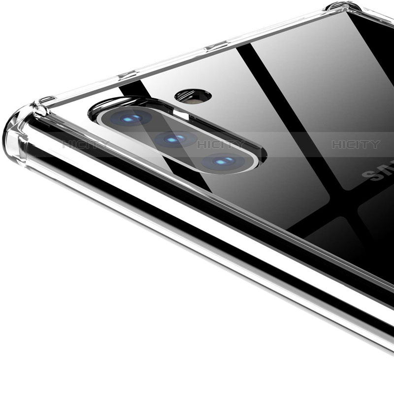 Coque Rebord Contour Silicone et Vitre Transparente Miroir Housse Etui M03 pour Samsung Galaxy Note 10 5G Plus