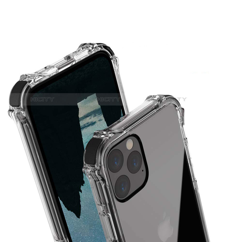 Coque Rebord Contour Silicone et Vitre Transparente Miroir Housse Etui M04 pour Apple iPhone 11 Pro Max Plus