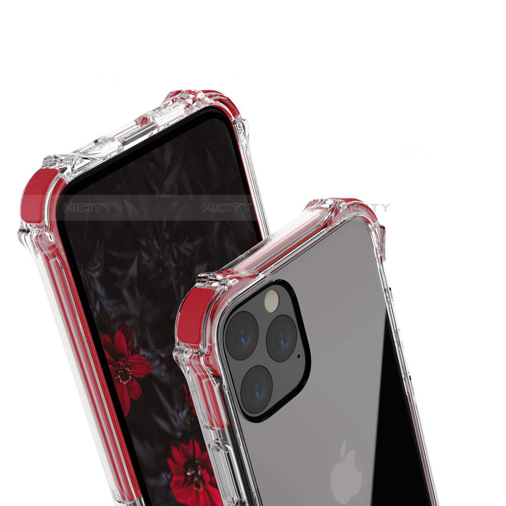 Coque Rebord Contour Silicone et Vitre Transparente Miroir Housse Etui M04 pour Apple iPhone 11 Pro Plus
