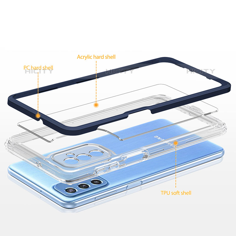 Coque Rebord Contour Silicone et Vitre Transparente Miroir Housse Etui MQ1 pour Samsung Galaxy M52 5G Plus
