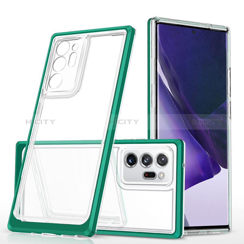 Coque Rebord Contour Silicone et Vitre Transparente Miroir Housse Etui MQ1 pour Samsung Galaxy Note 20 Ultra 5G Plus