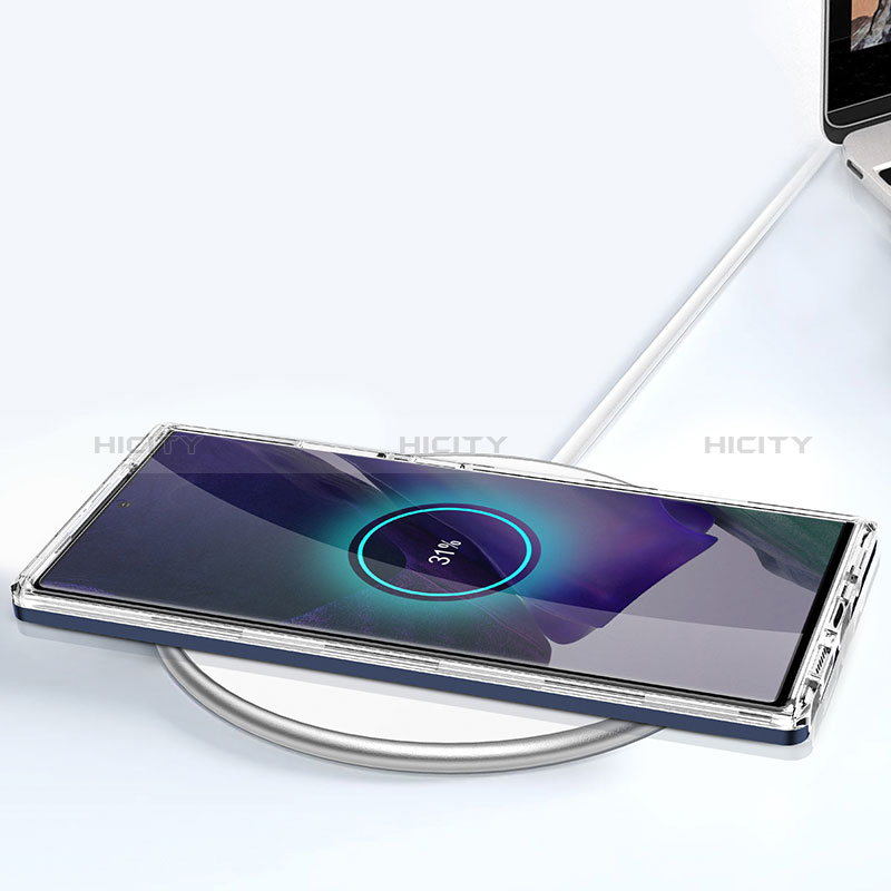 Coque Rebord Contour Silicone et Vitre Transparente Miroir Housse Etui MQ1 pour Samsung Galaxy Note 20 Ultra 5G Plus