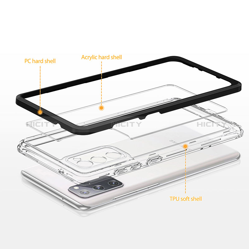 Coque Rebord Contour Silicone et Vitre Transparente Miroir Housse Etui MQ1 pour Samsung Galaxy S20 FE (2022) 5G Plus
