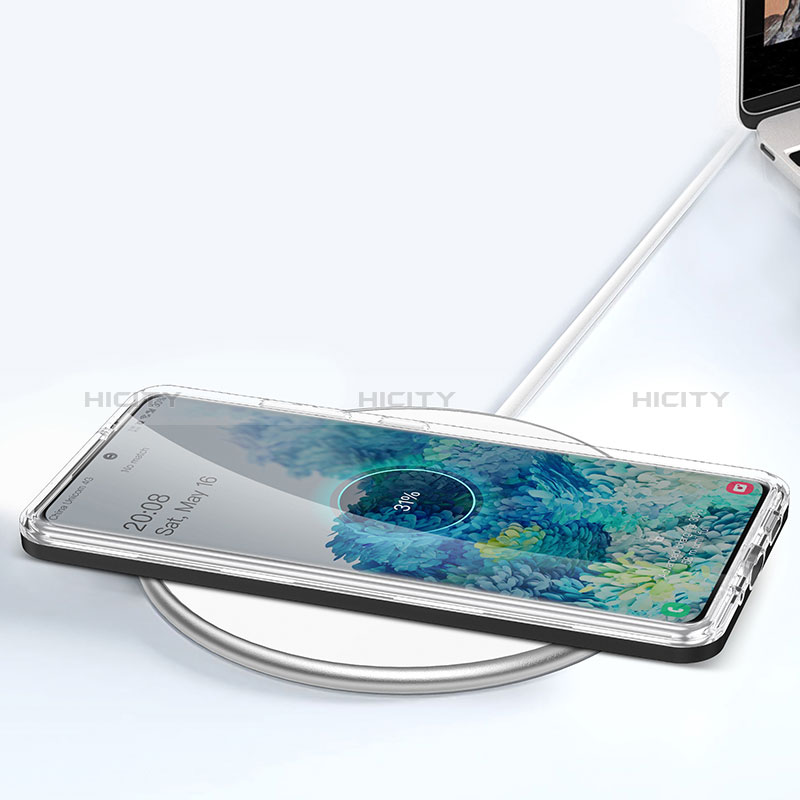 Coque Rebord Contour Silicone et Vitre Transparente Miroir Housse Etui MQ1 pour Samsung Galaxy S20 Lite 5G Plus