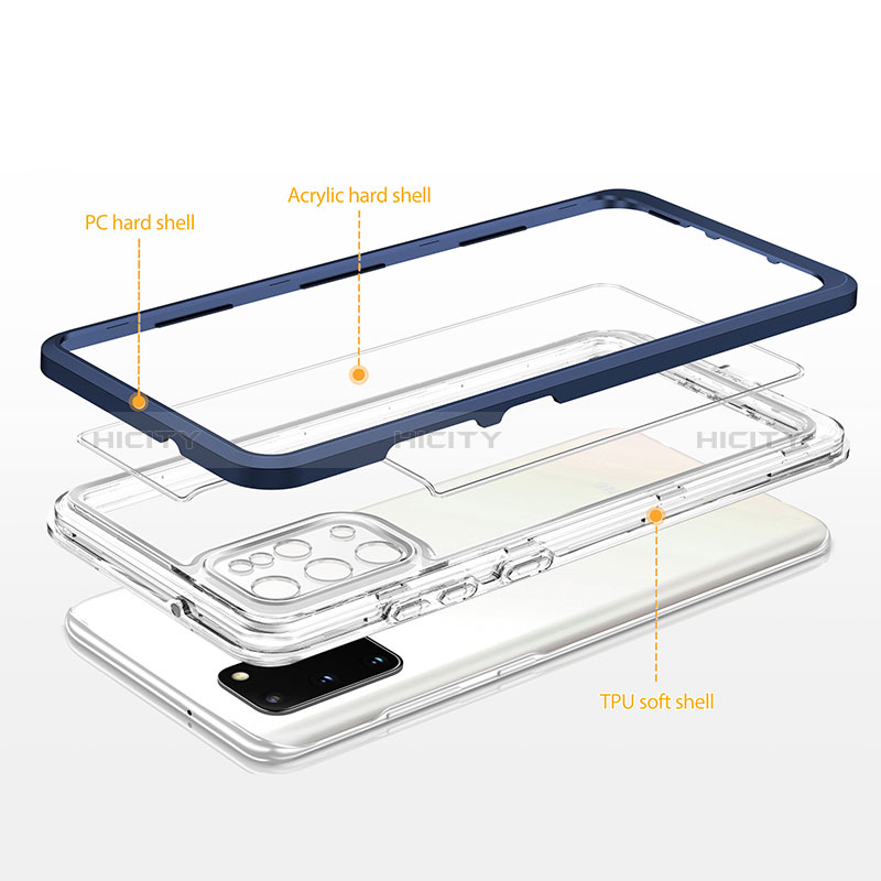 Coque Rebord Contour Silicone et Vitre Transparente Miroir Housse Etui MQ1 pour Samsung Galaxy S20 Plus 5G Plus