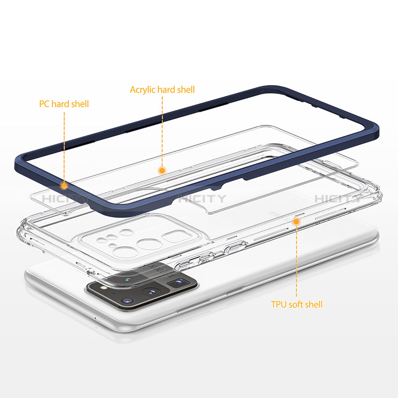 Coque Rebord Contour Silicone et Vitre Transparente Miroir Housse Etui MQ1 pour Samsung Galaxy S20 Ultra 5G Plus