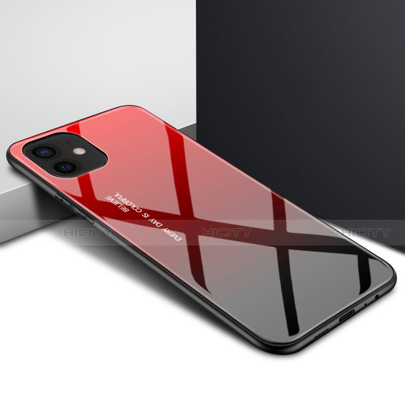 Coque Rebord Contour Silicone et Vitre Transparente Miroir Housse Etui N01 pour Apple iPhone 12 Mini Plus