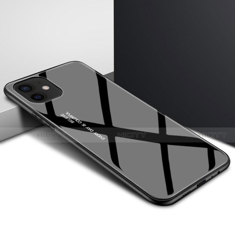 Coque Rebord Contour Silicone et Vitre Transparente Miroir Housse Etui N01 pour Apple iPhone 12 Plus