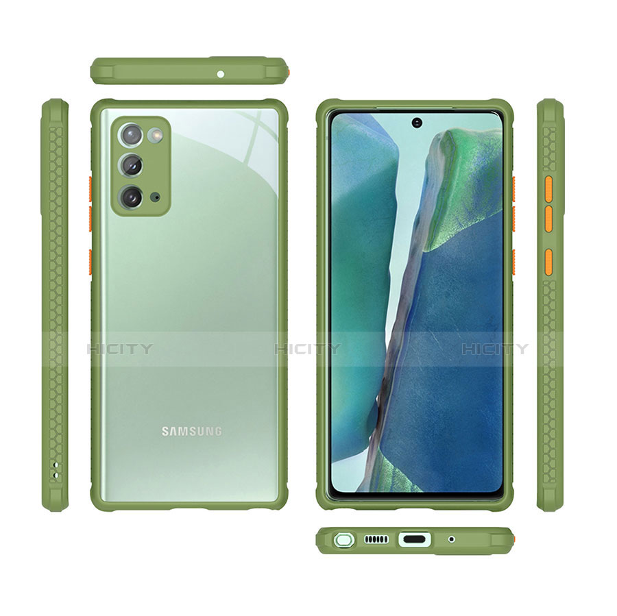 Coque Rebord Contour Silicone et Vitre Transparente Miroir Housse Etui N02 pour Samsung Galaxy Note 20 5G Plus