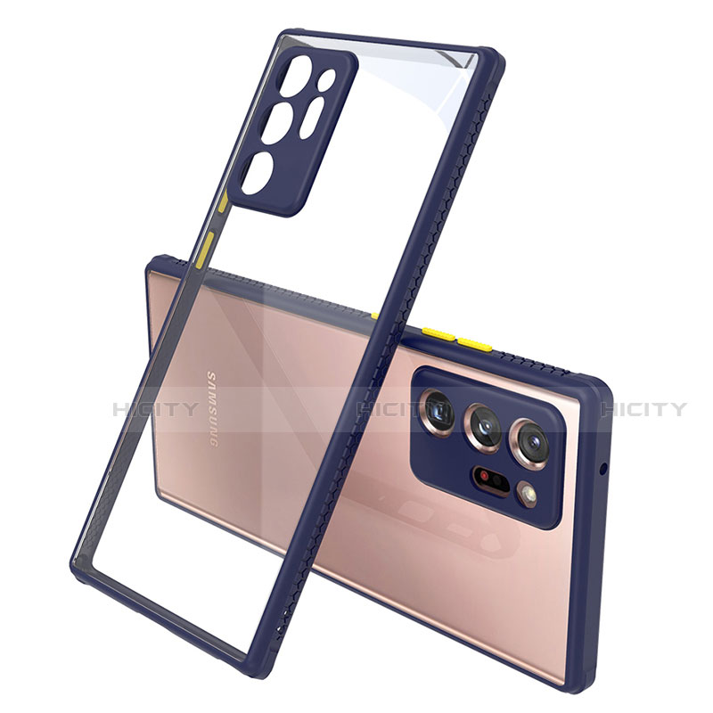 Coque Rebord Contour Silicone et Vitre Transparente Miroir Housse Etui N02 pour Samsung Galaxy Note 20 Ultra 5G Plus
