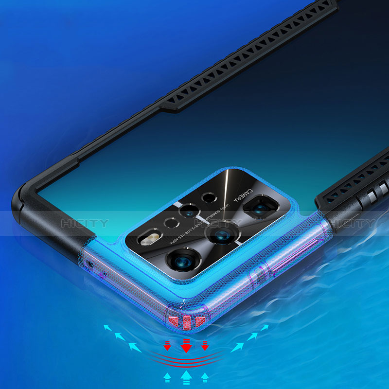 Coque Rebord Contour Silicone et Vitre Transparente Miroir Housse Etui N04 pour Huawei P40 Pro Plus