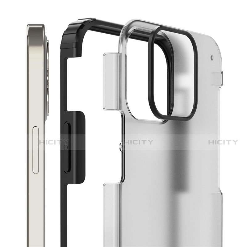 Coque Rebord Contour Silicone et Vitre Transparente Miroir Housse Etui pour Apple iPhone 12 Max Plus