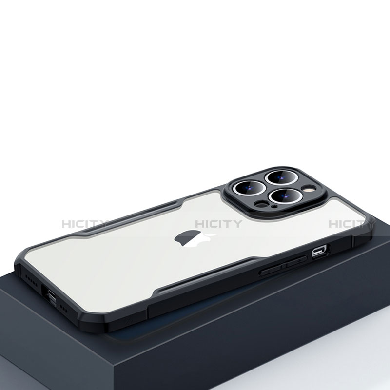 Coque Rebord Contour Silicone et Vitre Transparente Miroir Housse Etui pour Apple iPhone 14 Pro Max Plus