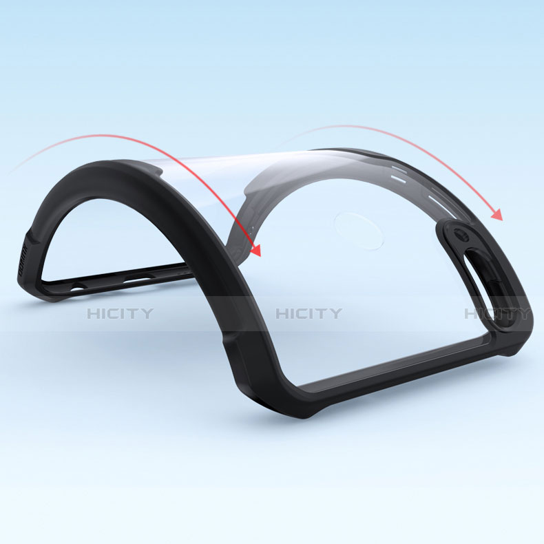 Coque Rebord Contour Silicone et Vitre Transparente Miroir Housse Etui pour Huawei Honor 8X Plus