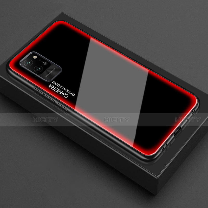 Coque Rebord Contour Silicone et Vitre Transparente Miroir Housse Etui pour Huawei Honor Play4 Pro 5G Plus