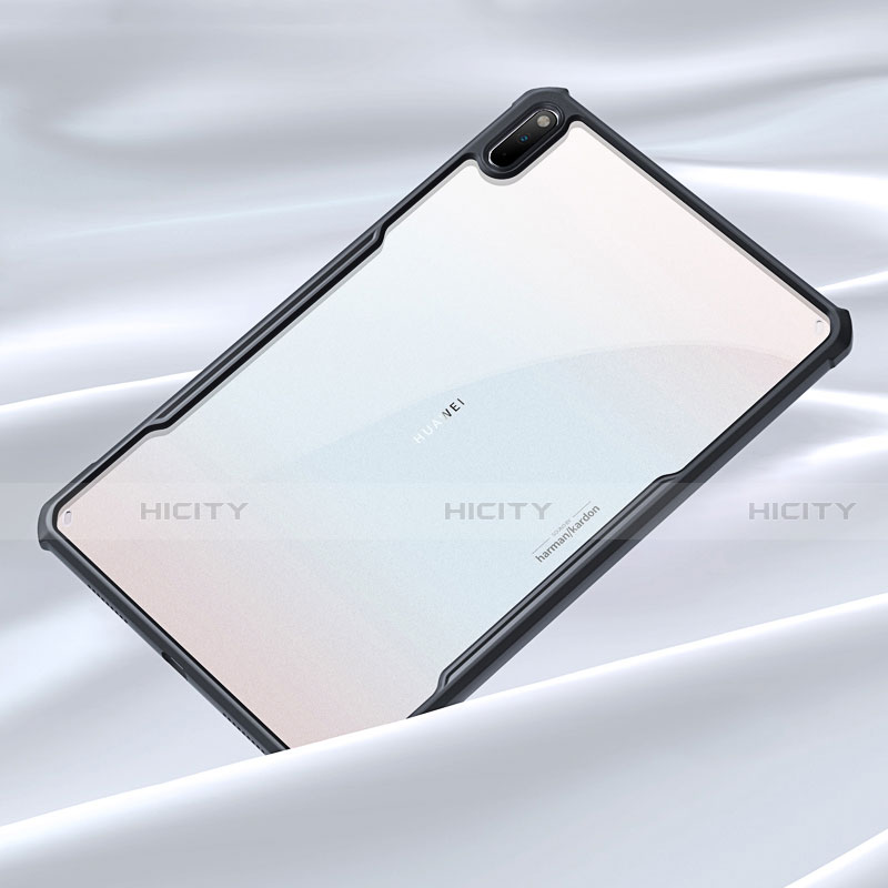 Coque Rebord Contour Silicone et Vitre Transparente Miroir Housse Etui pour Huawei MatePad 10.4 Noir Plus
