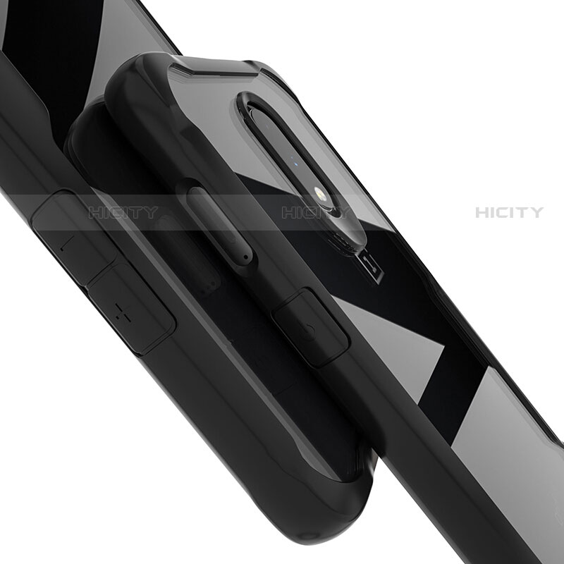 Coque Rebord Contour Silicone et Vitre Transparente Miroir Housse Etui pour OnePlus 7 Plus