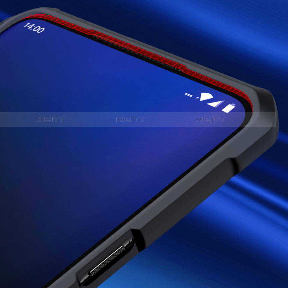 Coque Rebord Contour Silicone et Vitre Transparente Miroir Housse Etui pour OnePlus 7T Pro Plus