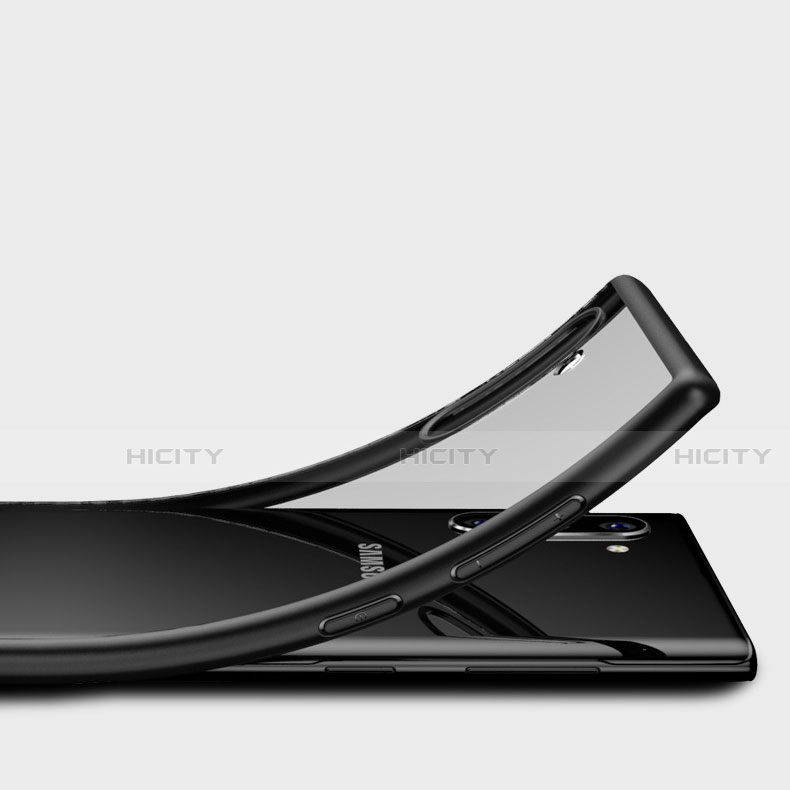 Coque Rebord Contour Silicone et Vitre Transparente Miroir Housse Etui pour Samsung Galaxy Note 10 5G Plus