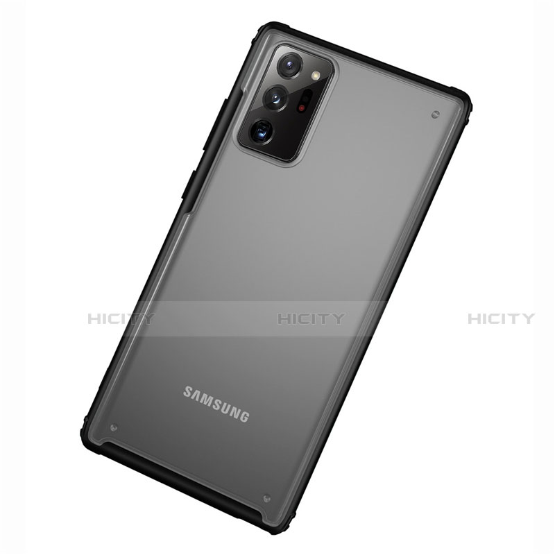 Coque Rebord Contour Silicone et Vitre Transparente Miroir Housse Etui pour Samsung Galaxy Note 20 5G Plus