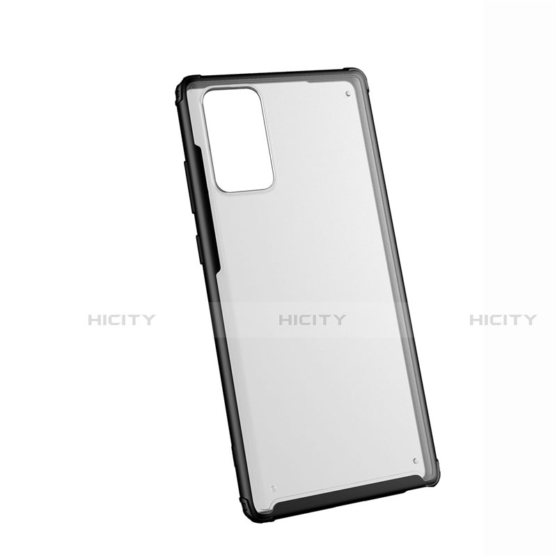 Coque Rebord Contour Silicone et Vitre Transparente Miroir Housse Etui pour Samsung Galaxy Note 20 Plus 5G Plus