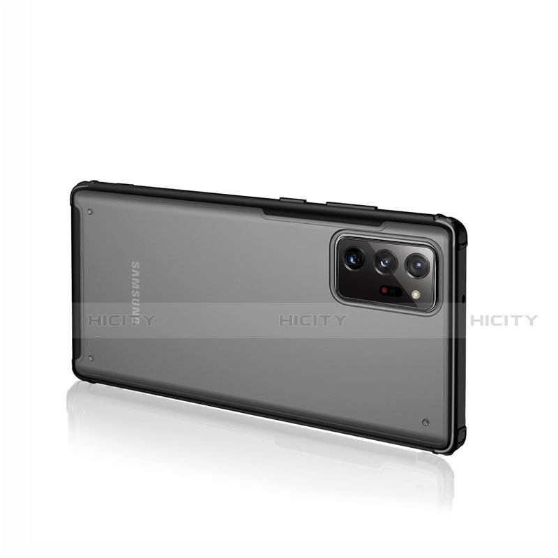 Coque Rebord Contour Silicone et Vitre Transparente Miroir Housse Etui pour Samsung Galaxy Note 20 Ultra 5G Plus