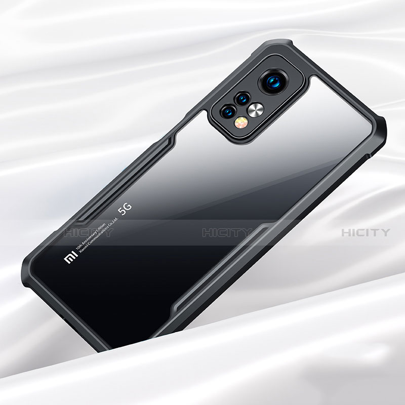 Coque Rebord Contour Silicone et Vitre Transparente Miroir Housse Etui pour Xiaomi Mi 10T 5G Noir Plus