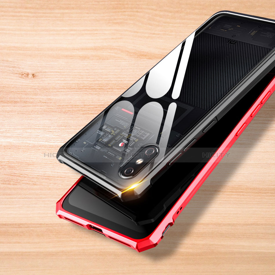 Coque Rebord Contour Silicone et Vitre Transparente Miroir Housse Etui pour Xiaomi Mi 8 Explorer Plus