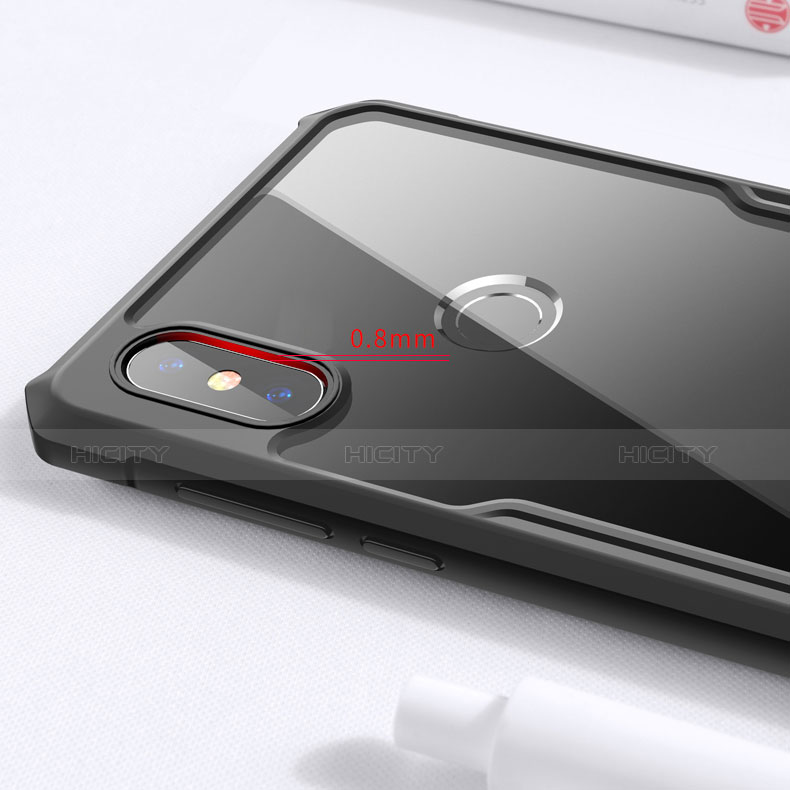 Coque Rebord Contour Silicone et Vitre Transparente Miroir Housse Etui pour Xiaomi Mi Mix 3 Plus