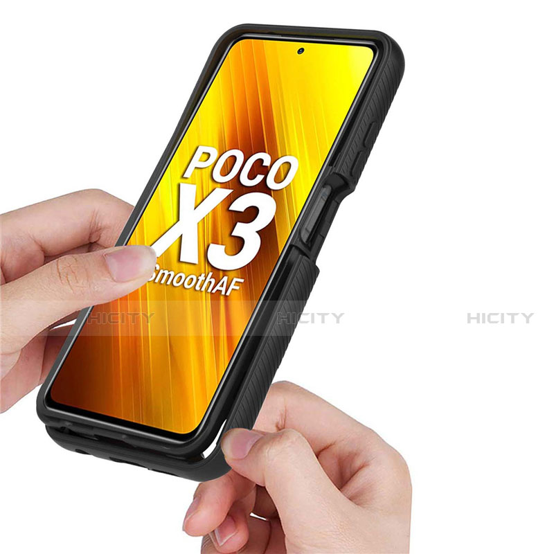 Coque Rebord Contour Silicone et Vitre Transparente Miroir Housse Etui pour Xiaomi Poco X3 NFC Noir Plus