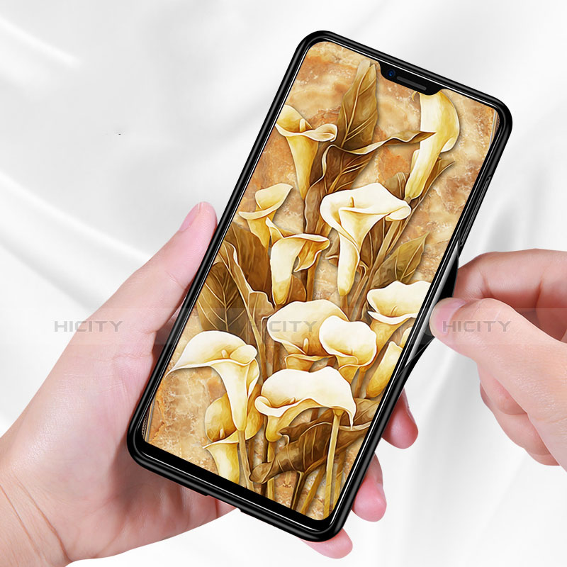 Coque Rebord Contour Silicone et Vitre Transparente Miroir Housse Etui S01 pour Xiaomi Mi 8 Pro Global Version Noir Plus