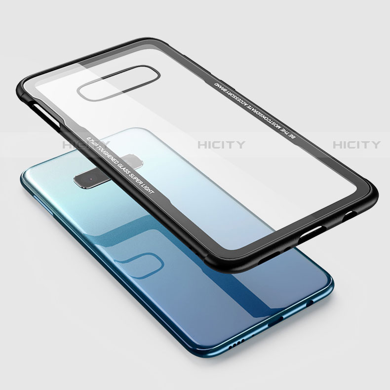 Coque Rebord Contour Silicone et Vitre Transparente Miroir Housse Etui T01 pour Samsung Galaxy S10 5G Plus