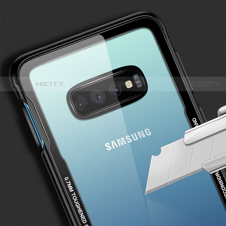 Coque Rebord Contour Silicone et Vitre Transparente Miroir Housse Etui T01 pour Samsung Galaxy S10 5G Plus