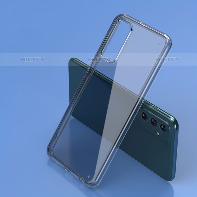 Coque Rebord Contour Silicone et Vitre Transparente Miroir Housse Etui WL2 pour Samsung Galaxy M23 5G Gris Plus