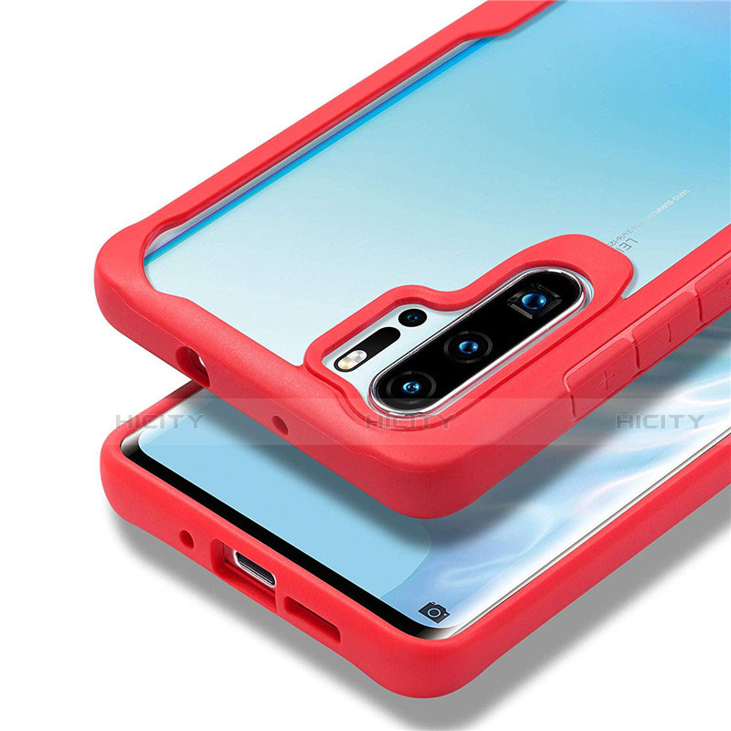 Coque Rebord Contour Silicone et Vitre Transparente Miroir Housse Etui Z02 pour Huawei P30 Pro Plus