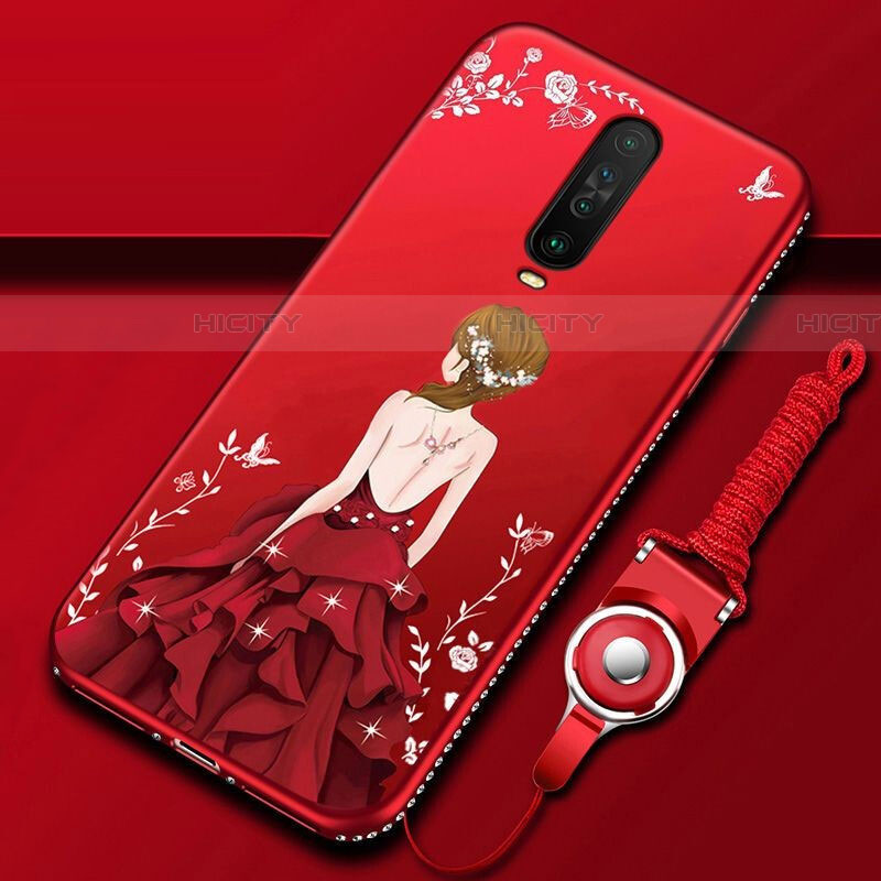 Coque Silicone Dos de Fille Souple Couleur Unie Etui Housse pour Xiaomi Redmi K30 4G Plus