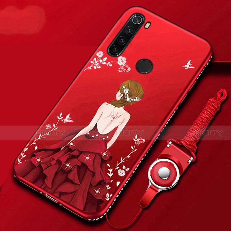 Coque Silicone Dos de Fille Souple Couleur Unie Etui Housse pour Xiaomi Redmi Note 8 (2021) Plus