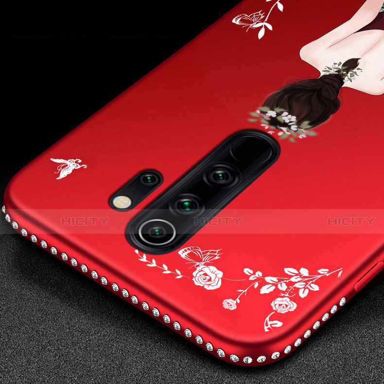 Coque Silicone Dos de Fille Souple Couleur Unie Etui Housse pour Xiaomi Redmi Note 8 Pro Plus